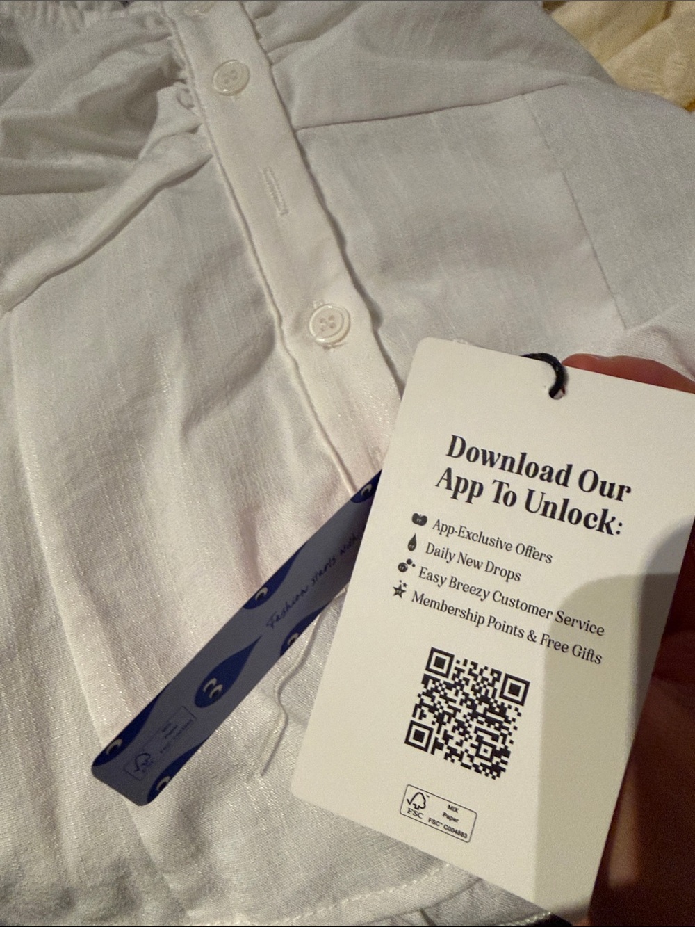 Cider White Ruffle-Trim Button Front Top - Picture 4 of 4